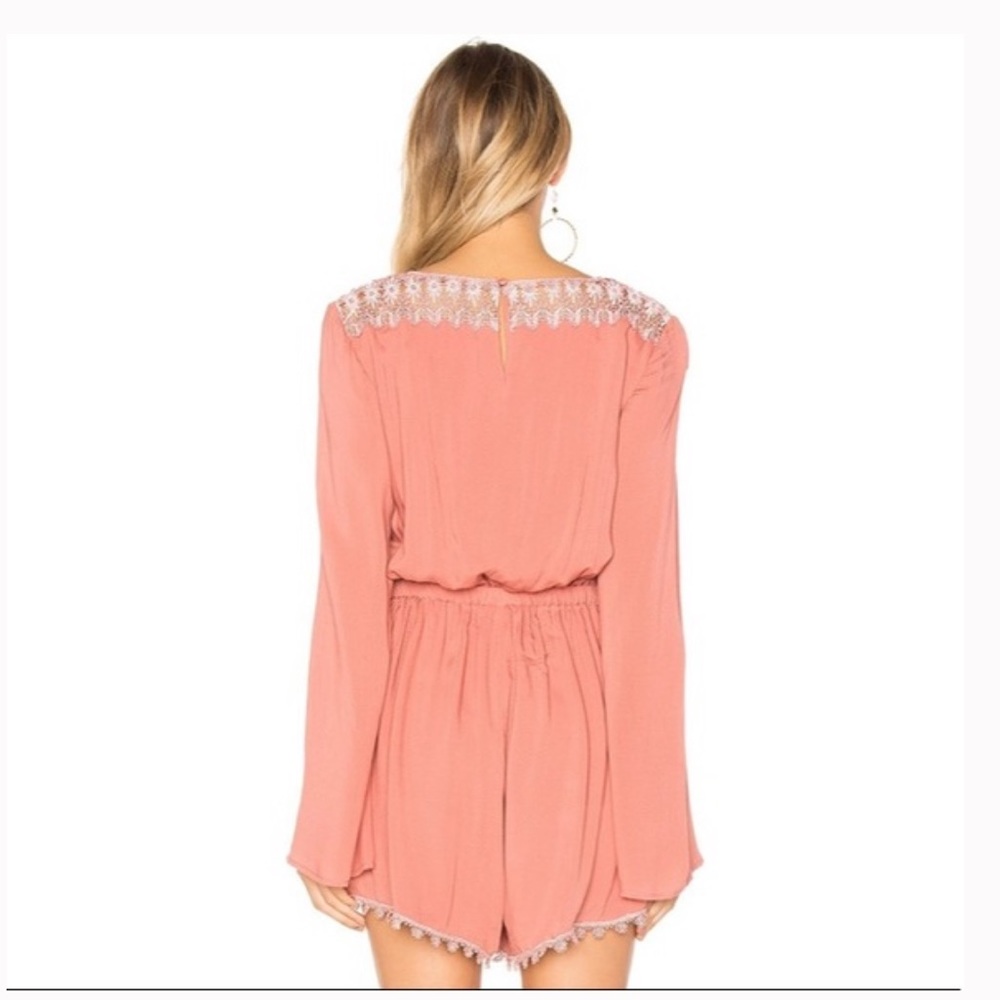 boho muted coral romper - Picture 2 of 10